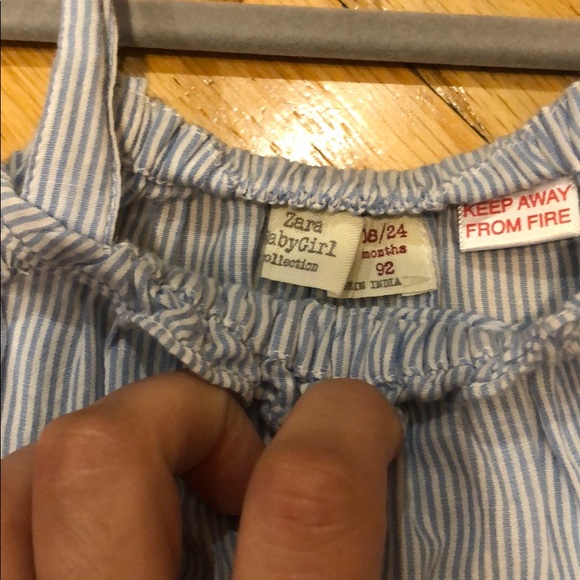 Zara Blue and White Baby Girl Floral dress - Picture 5 of 6